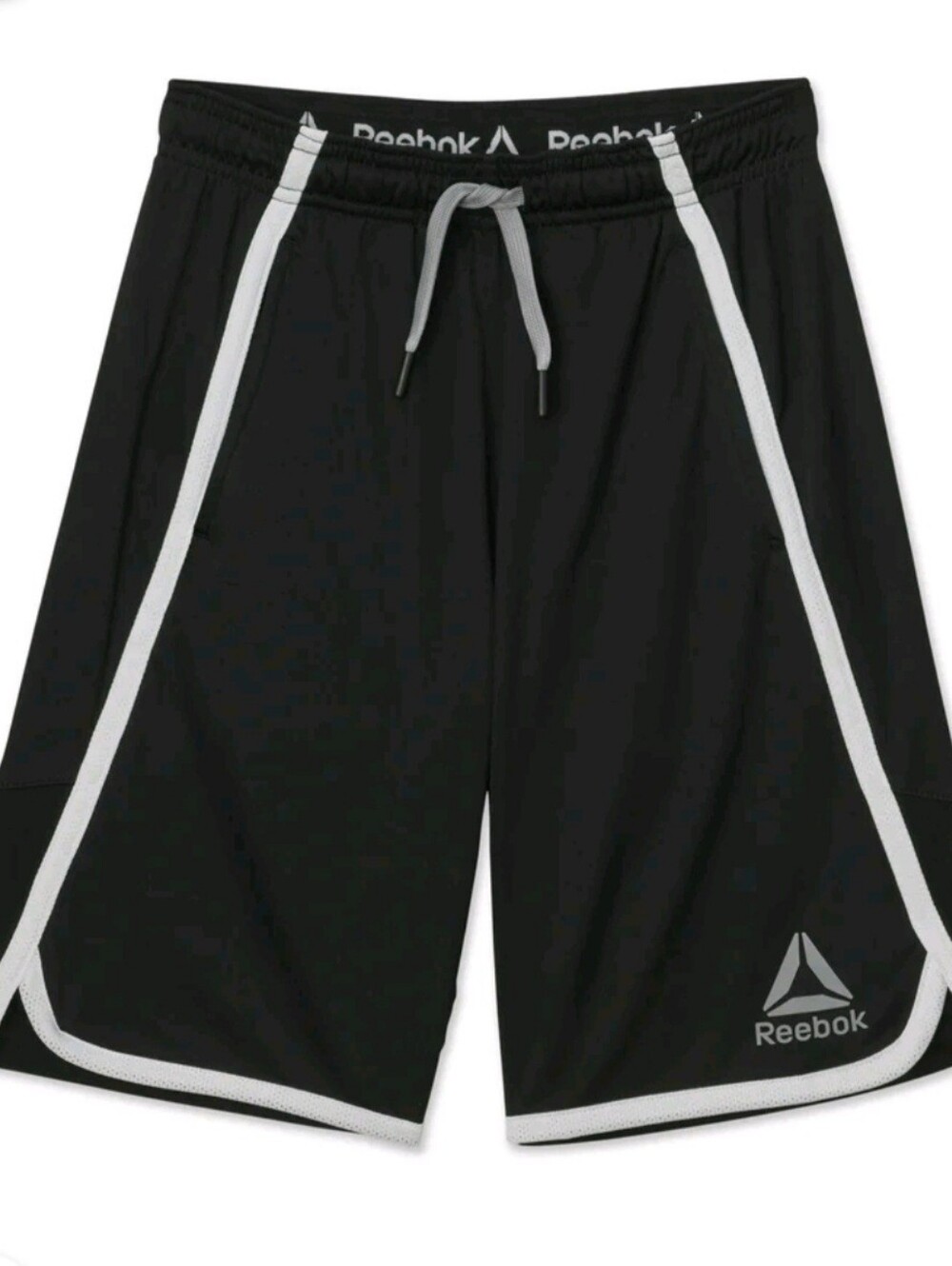 Reebok Black Athletic Shorts with White Trim